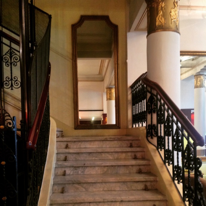 The stairs leading to the rooms- Cecil Hotel