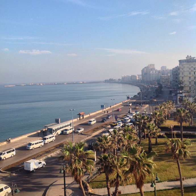 Ramleh Square and the Corniche in the morning