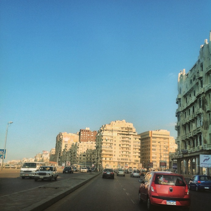 Corniche Road on a bustling day
